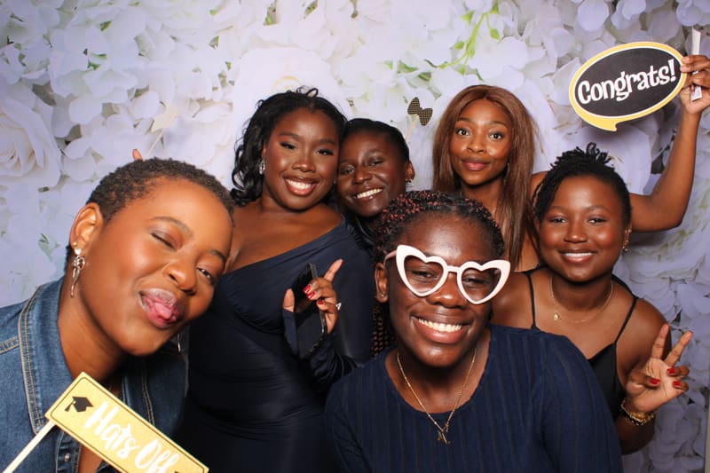 Candid laughter in Perth photo booth hire for wedding celebration